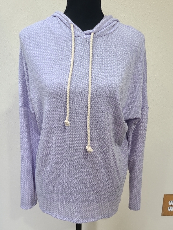 Lovely Melody Tops - Lovely Melody Lavender Knit Hooded Top NWT